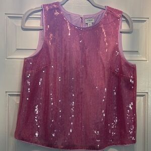 J. Crew Sparkling Pink Sequin Blouse